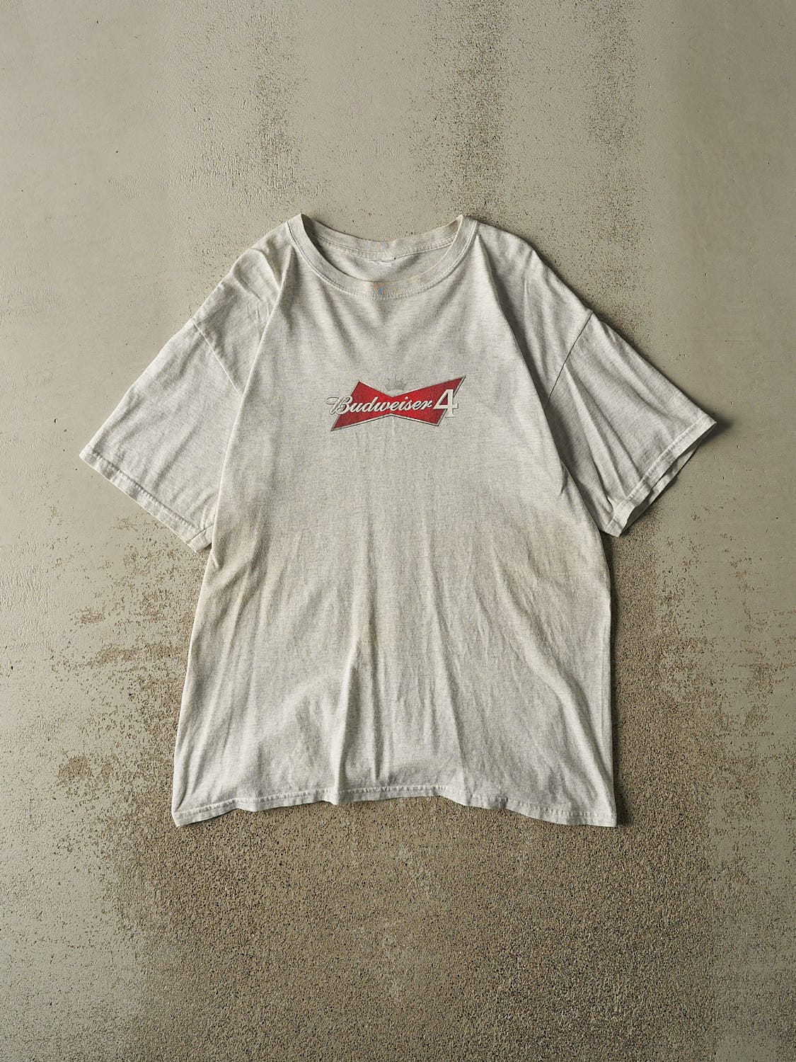 Vintage Y2K Heather Grey Budweiser Tee (L)