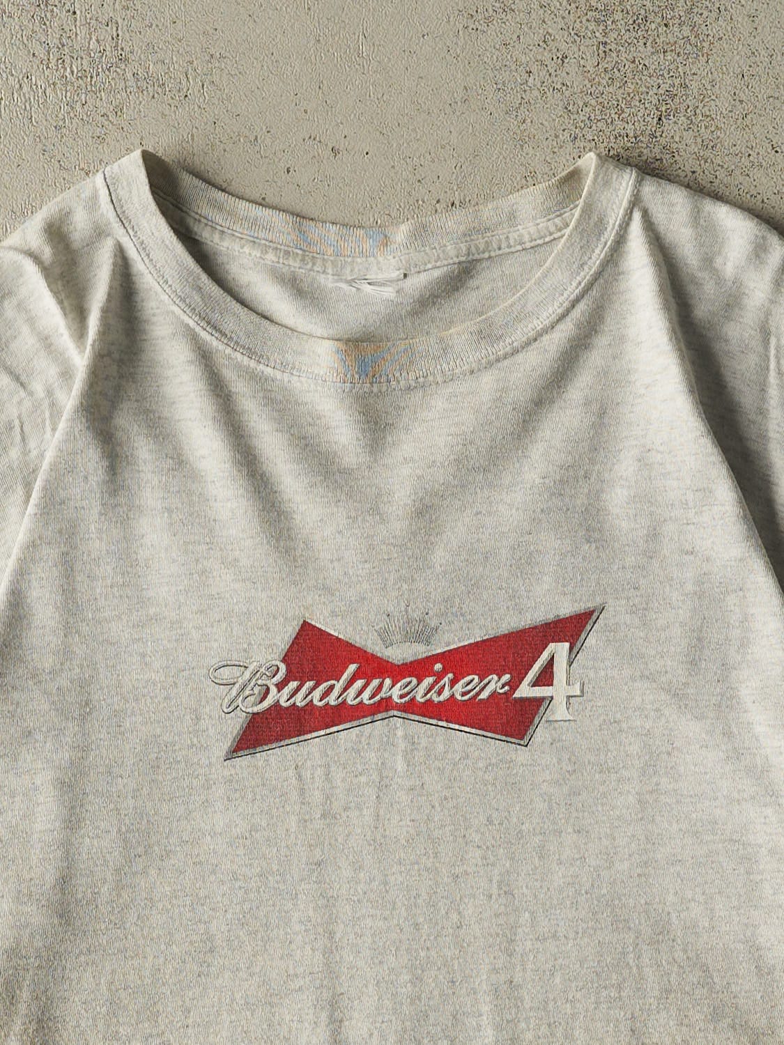 Vintage Y2K Heather Grey Budweiser Tee (L)