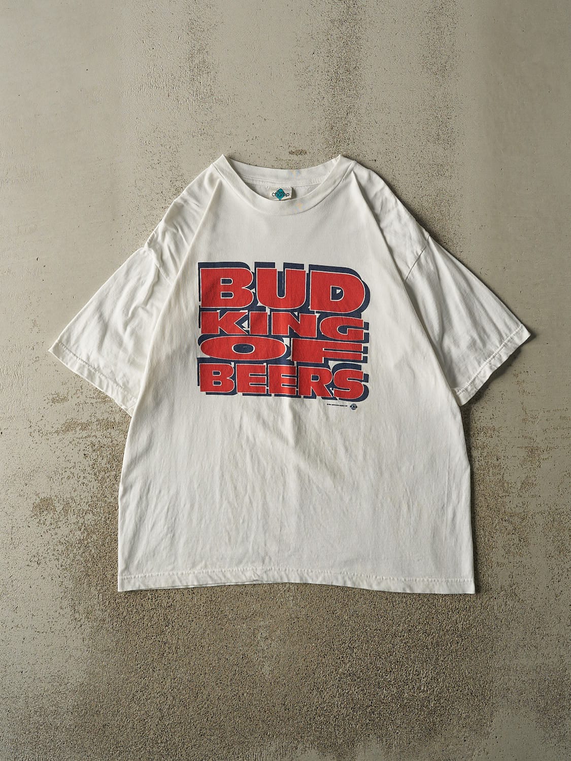 Vintage 96' White Budweiser King Of Beers Tee (XL)