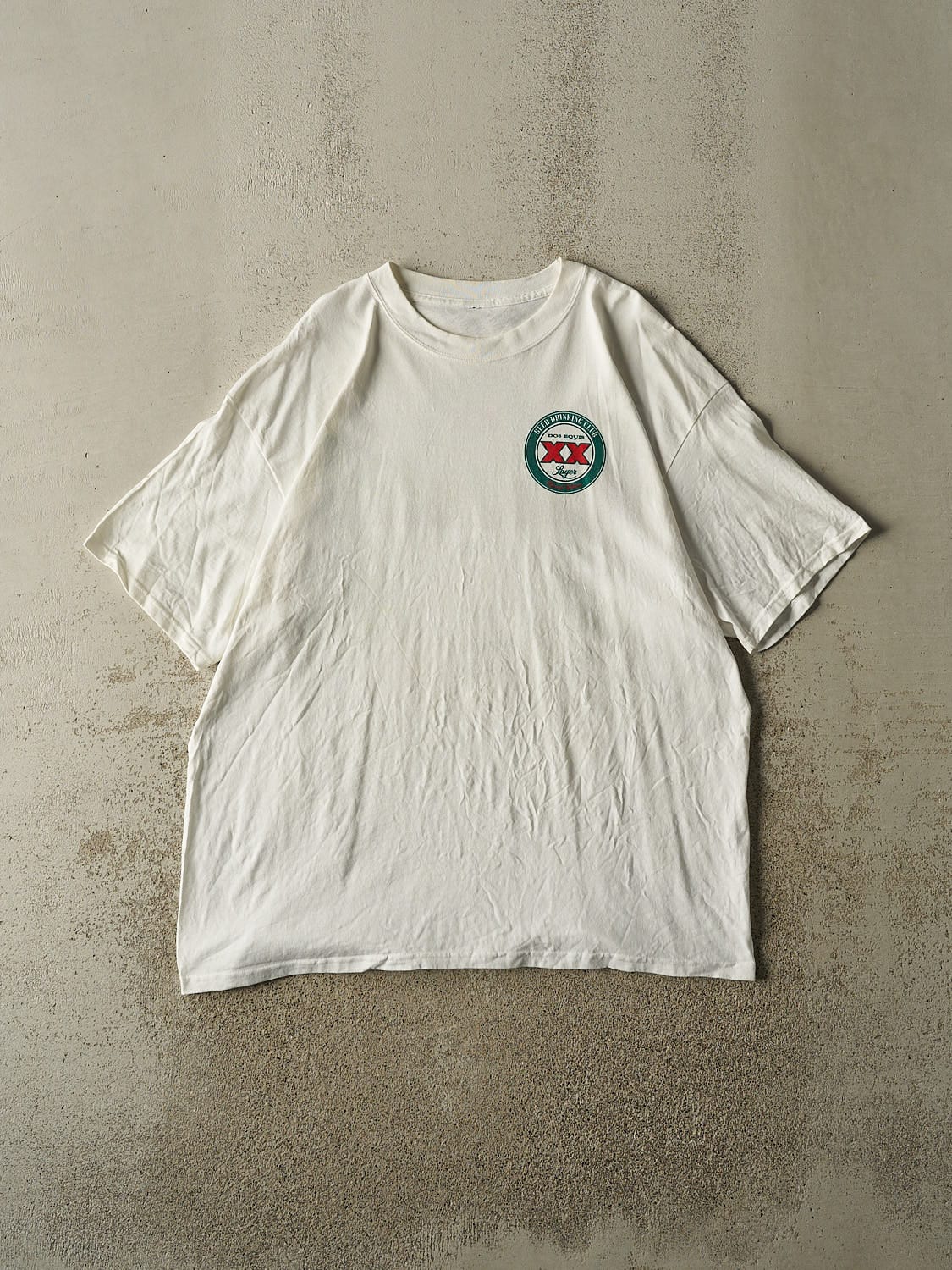 Vintage 90s White Dos Equis Beer Tee (XL/XXL)