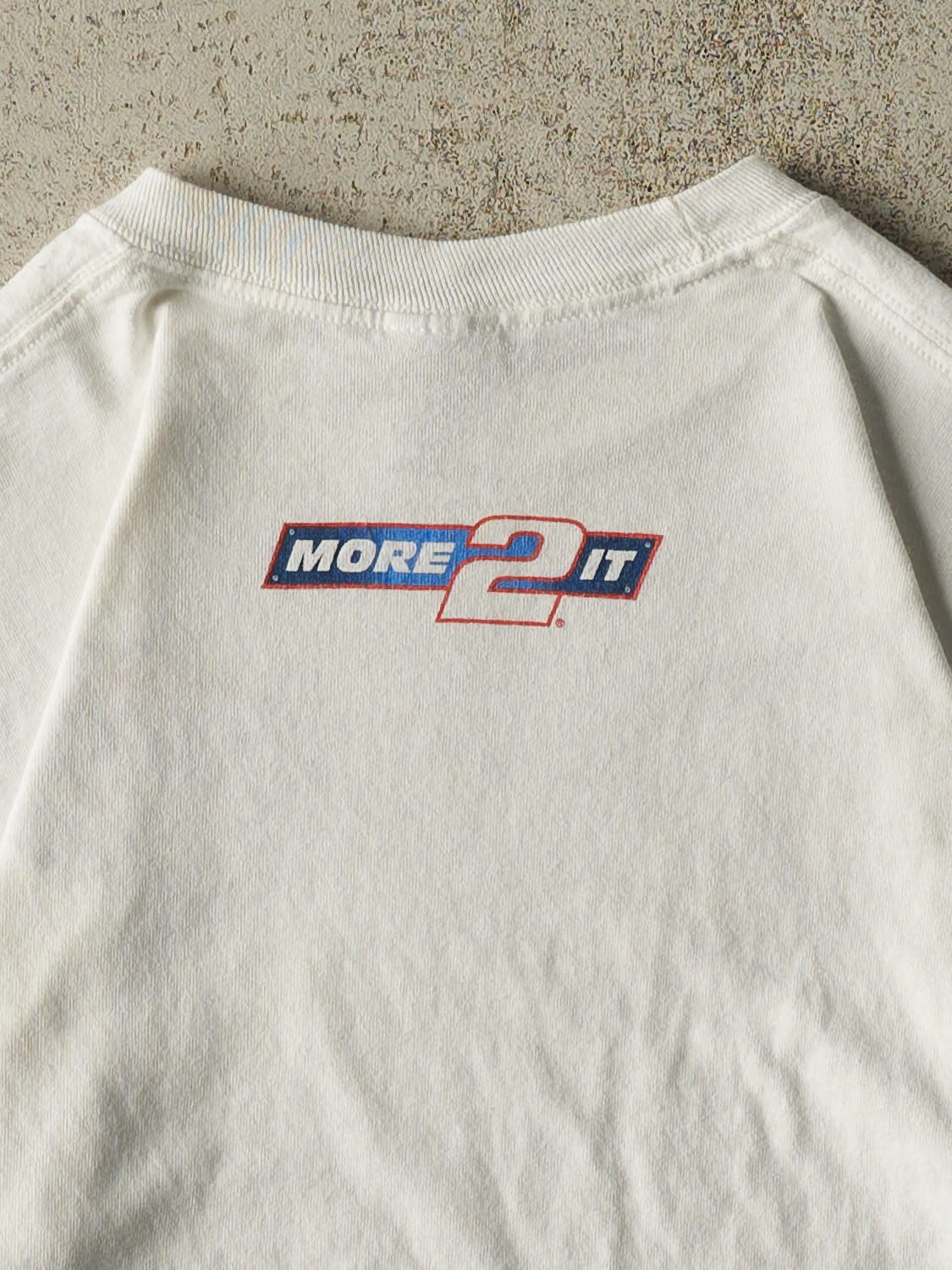 Vintage Y2K White Miller Lite Racing Tee (S/M)