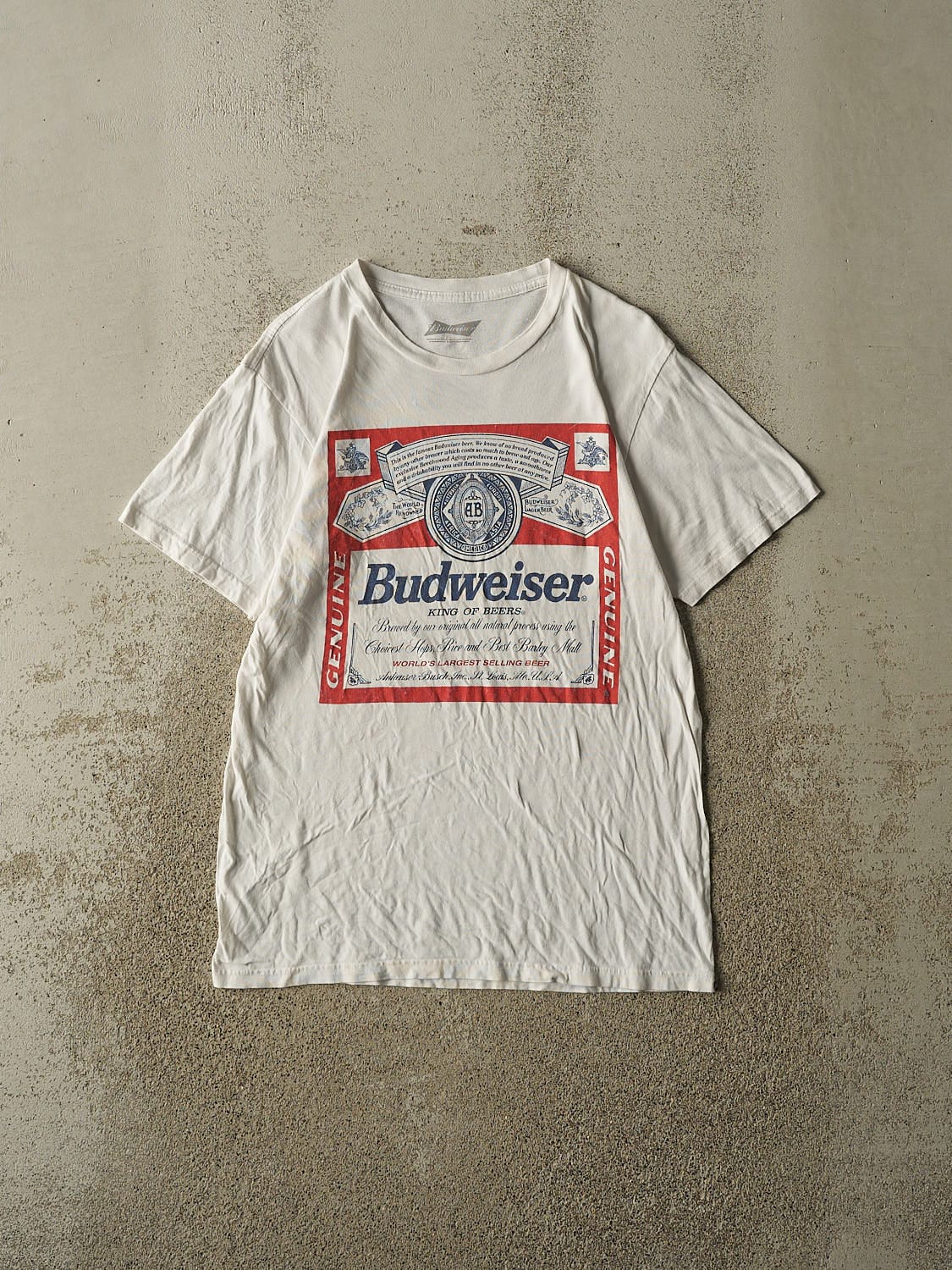 Vintage Y2K White Budweiser Tee (XS/S)