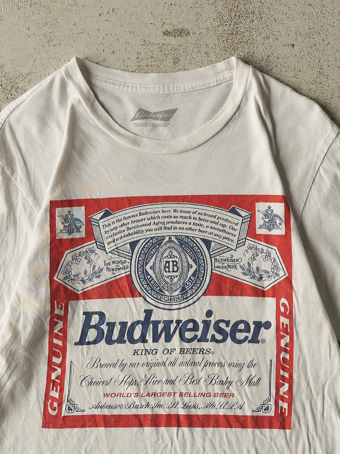 Vintage Y2K White Budweiser Tee (XS/S)