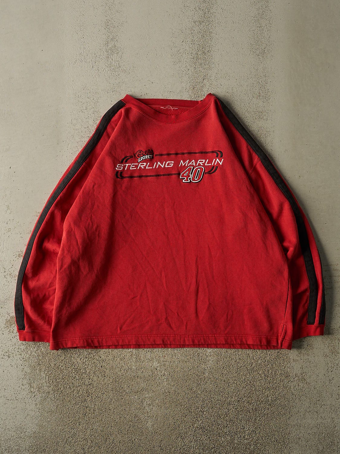 Vintage Y2K Red Coors Light x Nascar Sterling Marlin Embroidered Crewneck (XL)