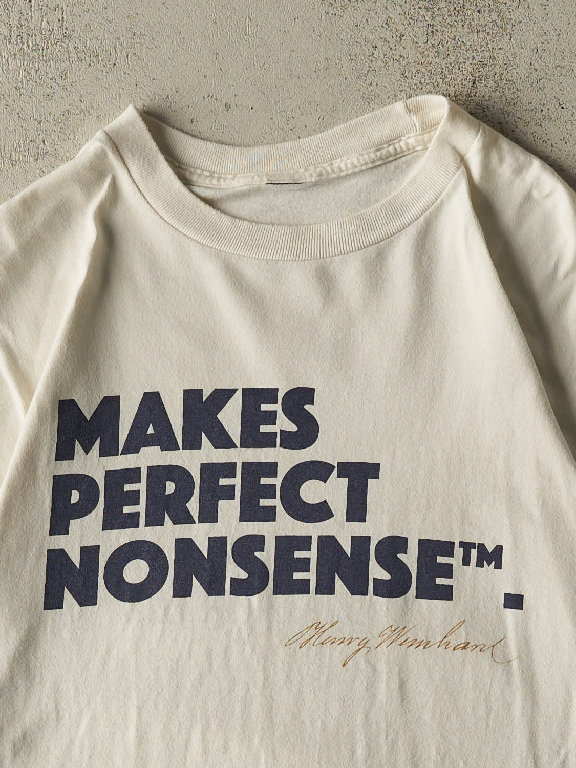 Vintage 90s White Henry Weinhards "Makes Perfect Nonsense" Beer Tee (M/L)