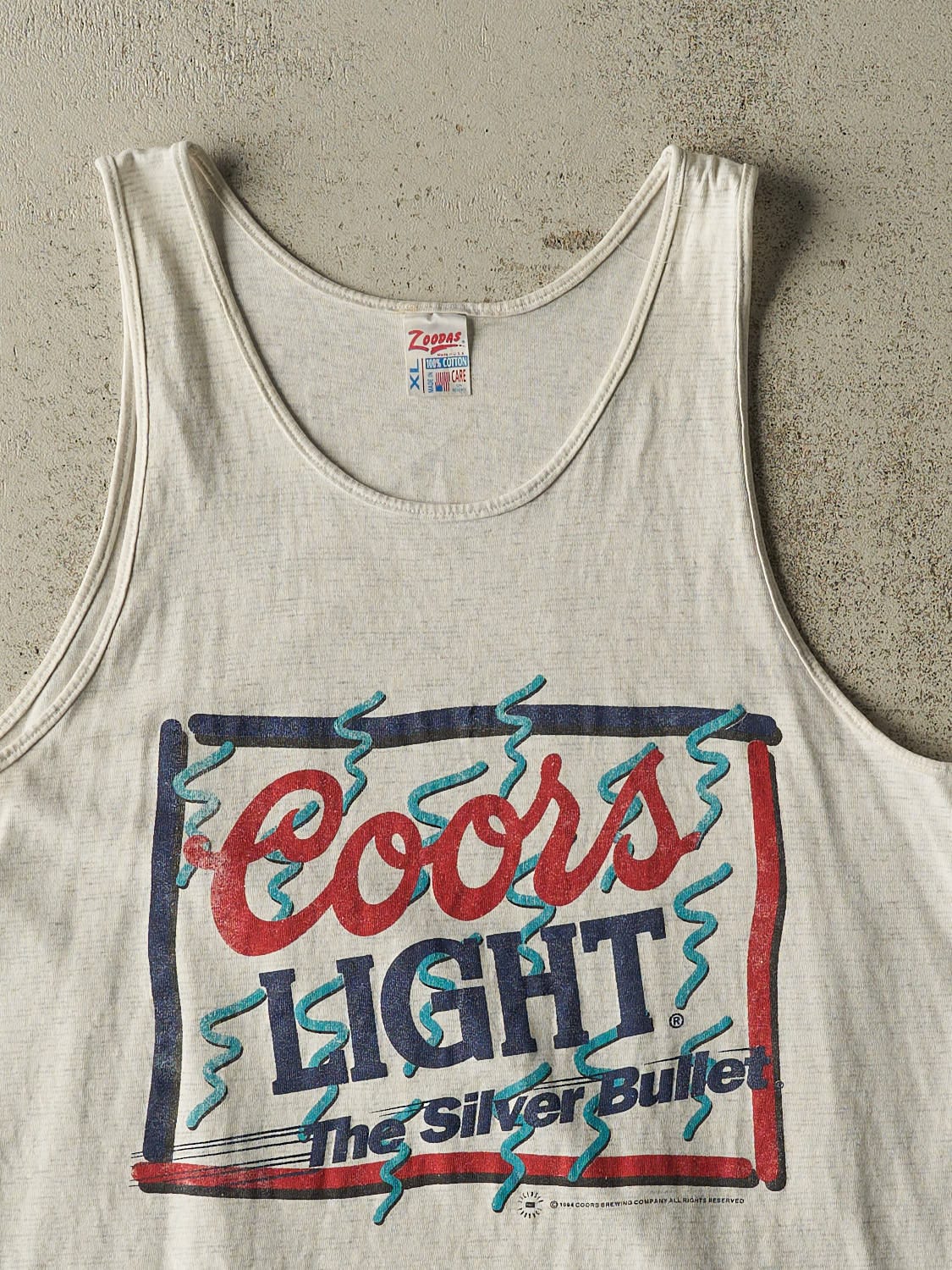 Vintage 94' Heather Grey Coors Light Tank (L/XL)