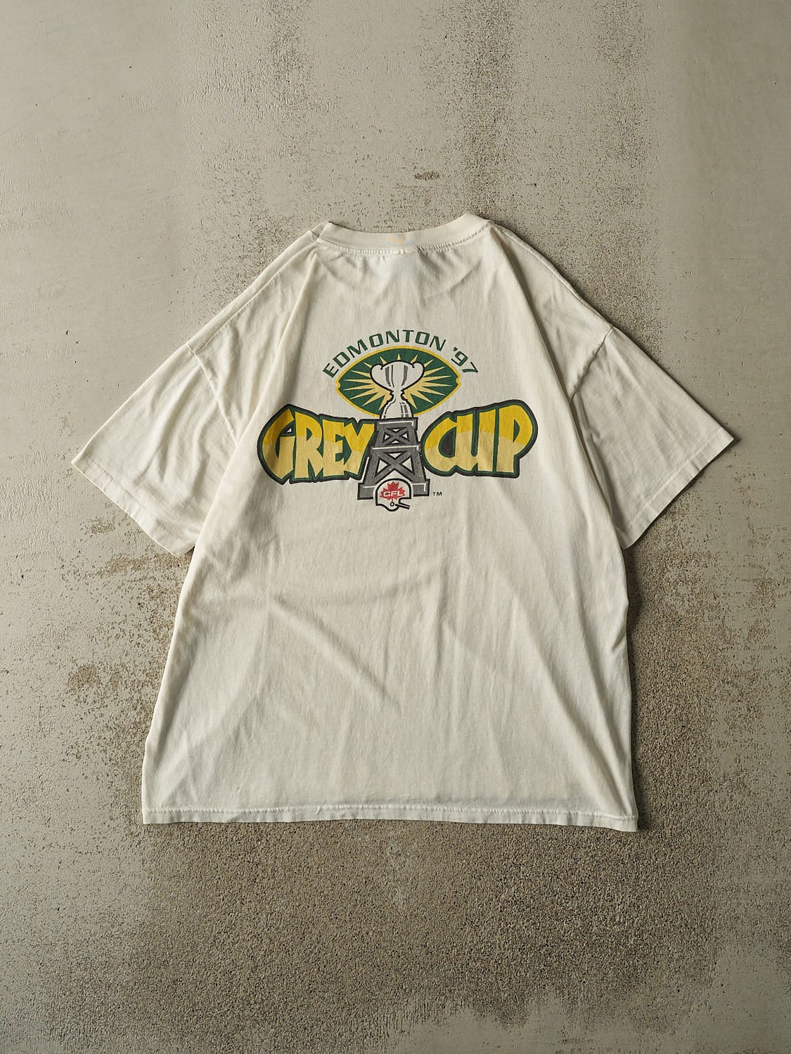 Vintage 97' Beige Molson Canadian x CFL Grey Cup Single Stitch Tee (XL)