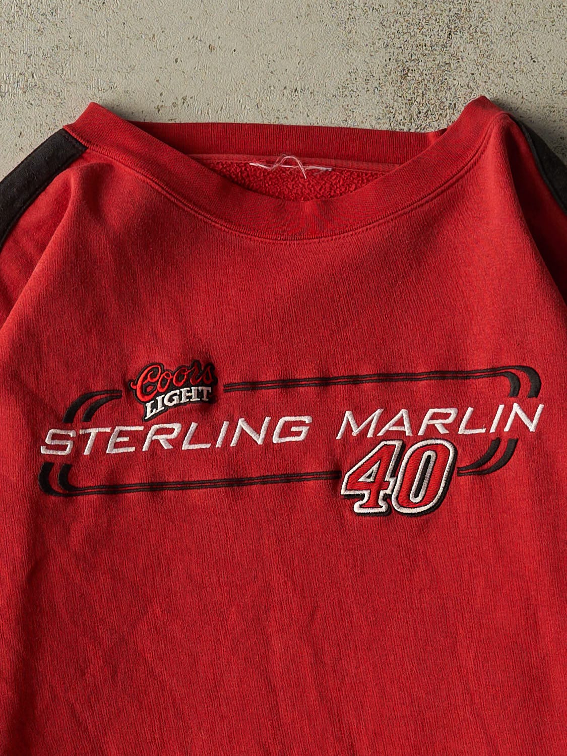 Vintage Y2K Red Coors Light x Nascar Sterling Marlin Embroidered Crewneck (XL)