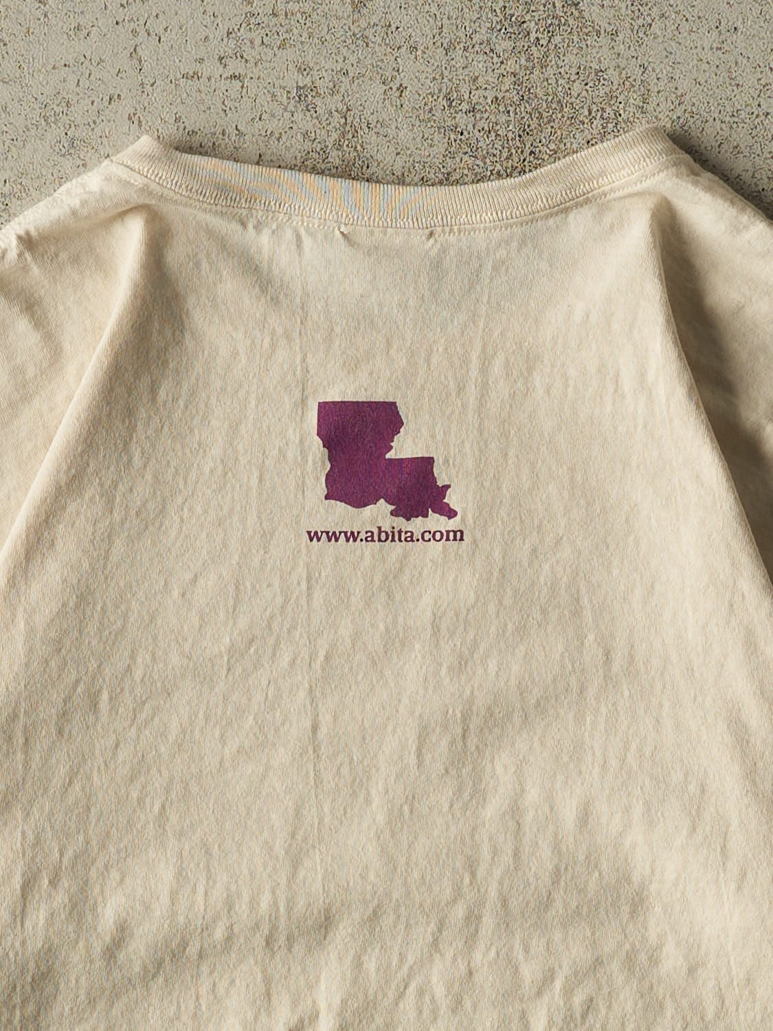 Vintage Y2K Beige Abita Beer Tee (L)