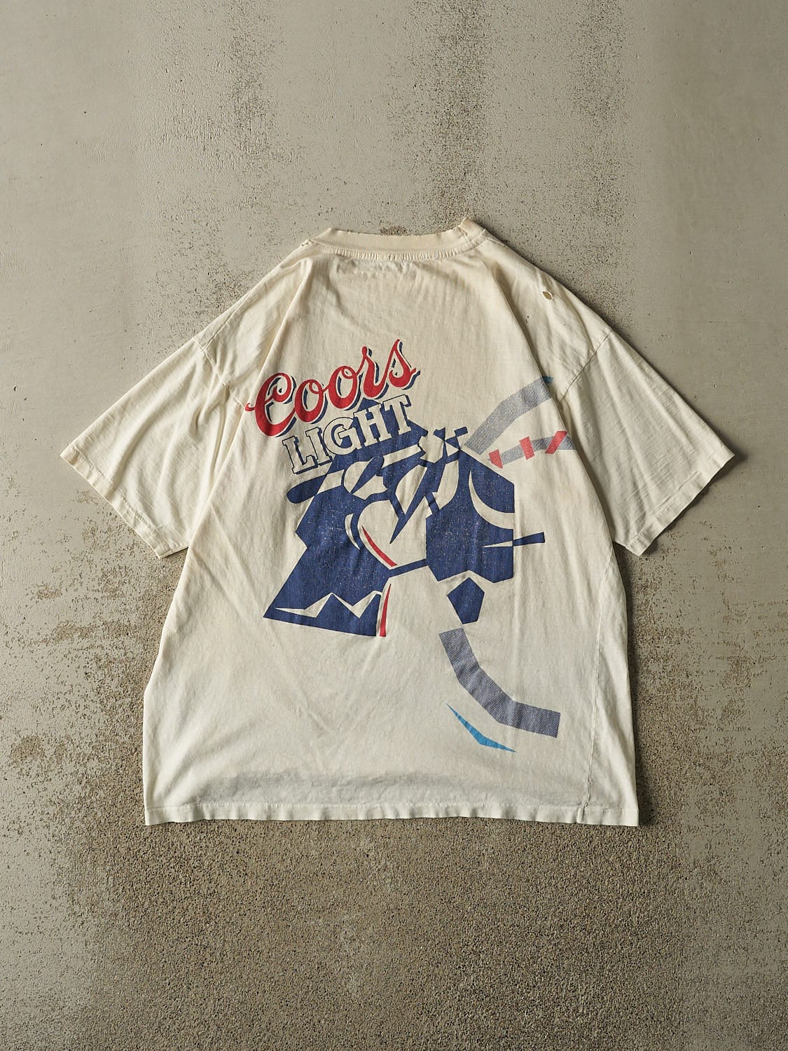 Vintage 80s Beige Molson Slo Pitch Single Stitch Tee (L)