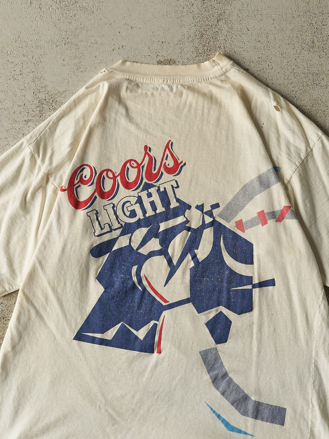 Vintage 80s Beige Molson Slo Pitch Single Stitch Tee (L)