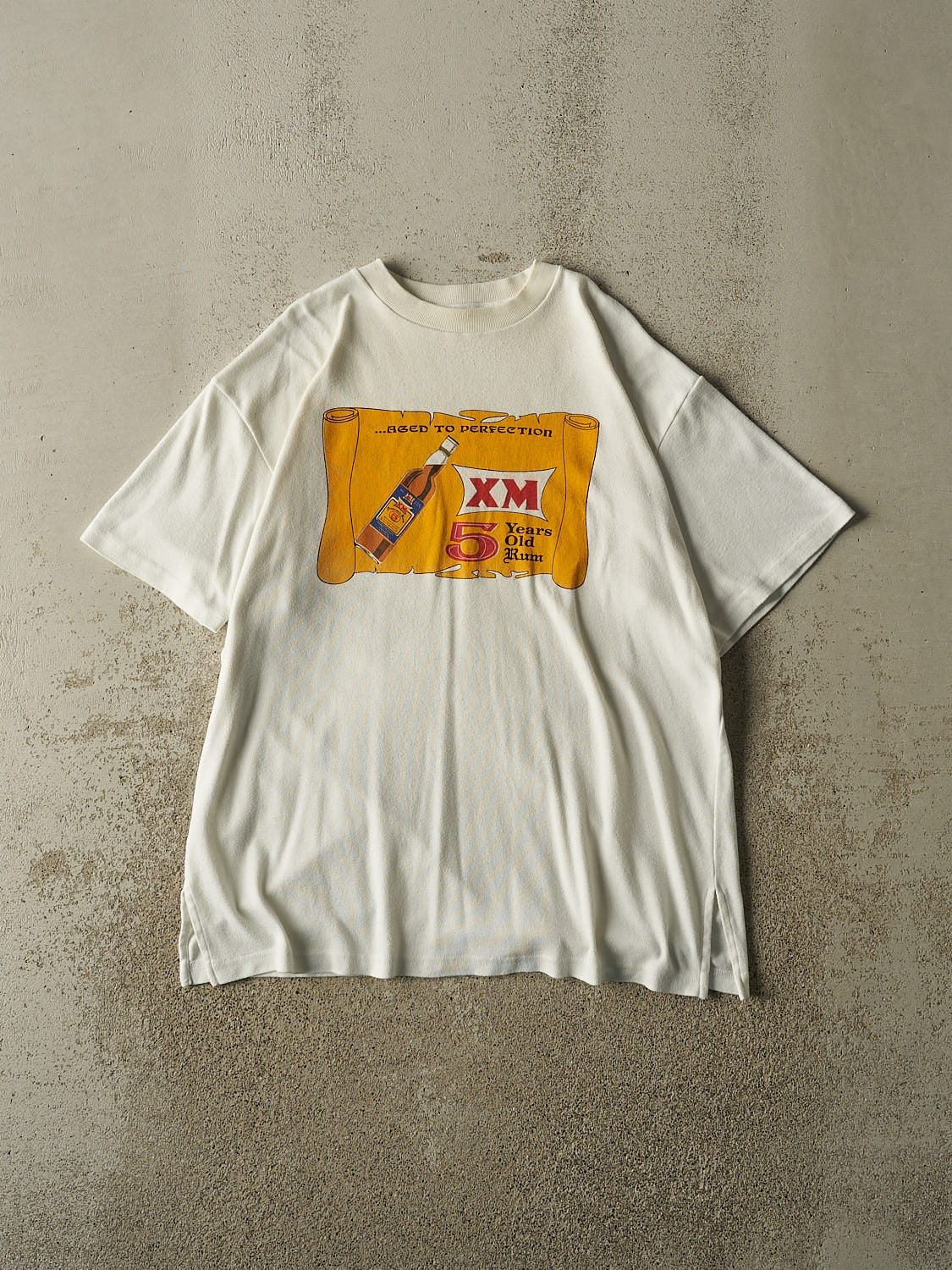 Vintage 80s White XM Rum Tee (L/XL)