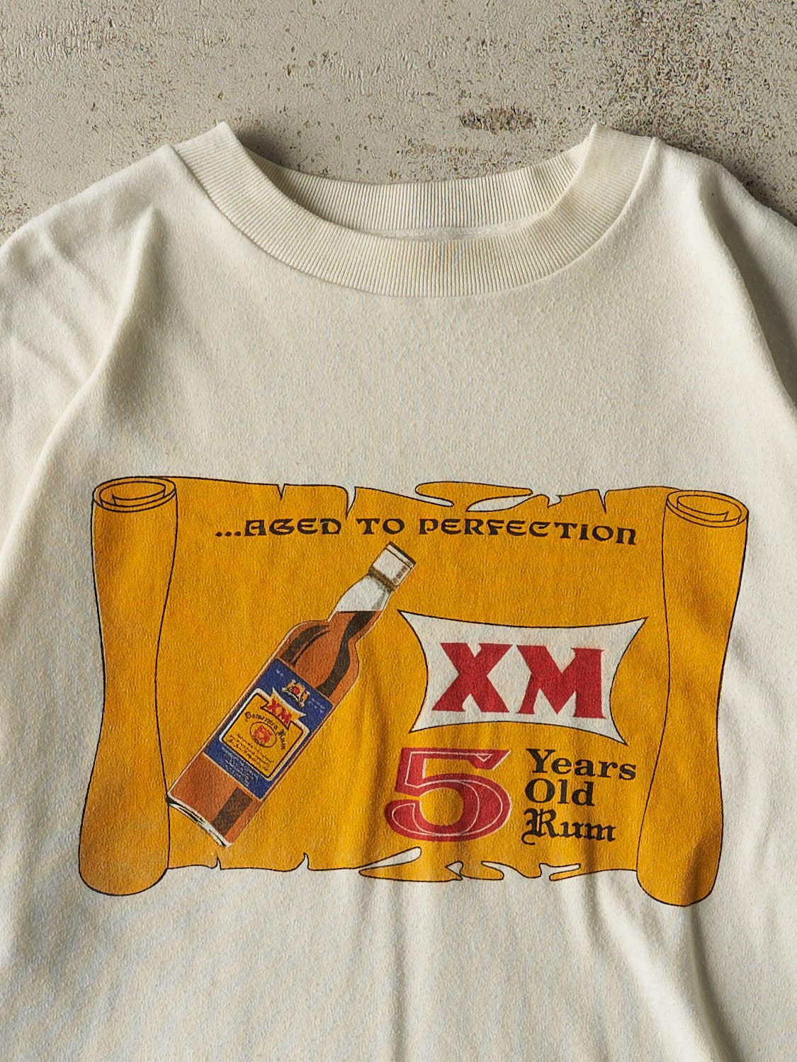 Vintage 80s White XM Rum Tee (L/XL)