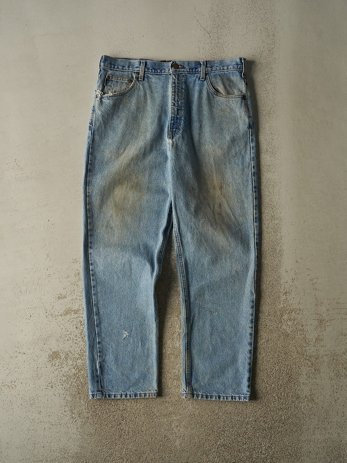 Vintage 90s Light Wash Carhartt Jeans (37x31)