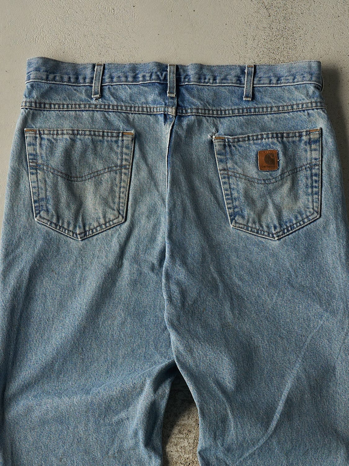 Vintage 90s Light Wash Carhartt Jeans (37x31)