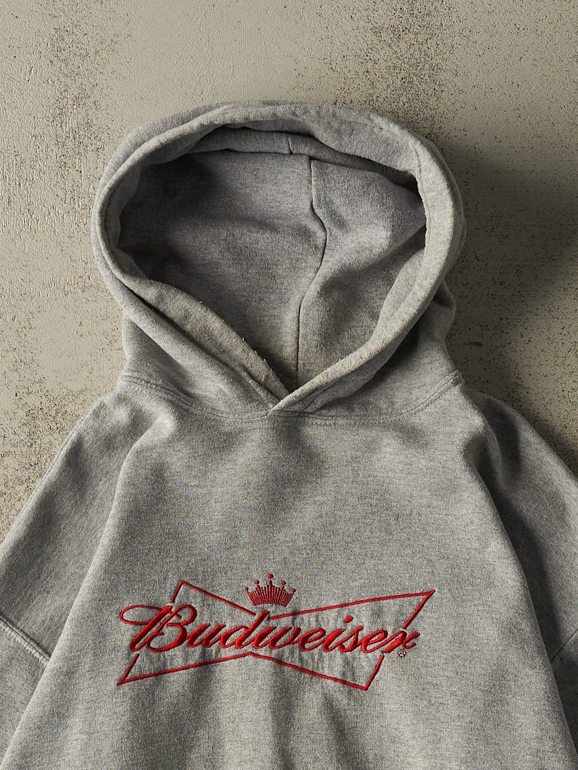 Vintage Y2K Grey Budweiser Super Bowl XLII Hoodie (L)