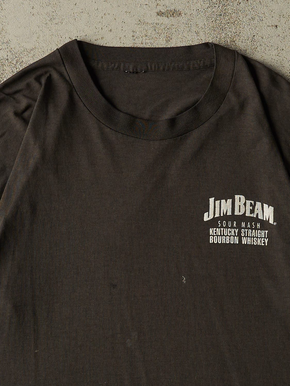 Vintage 90s Faded Black Jim Beam Sour Mash Single Stitch Tee (L/XL)
