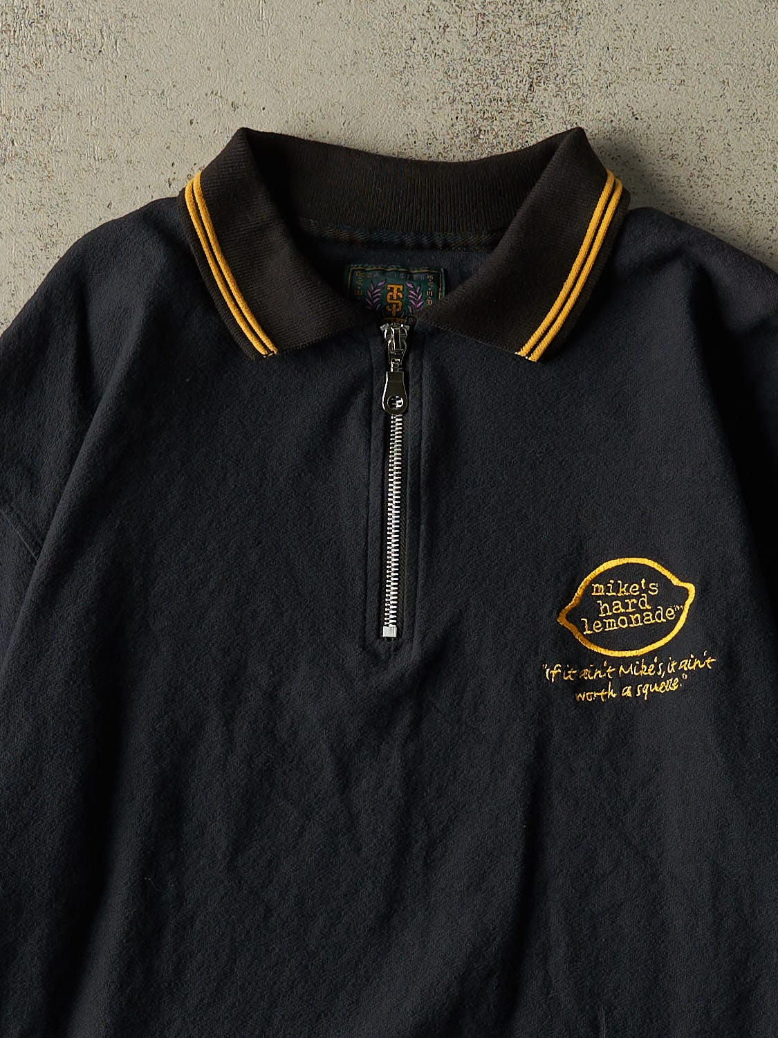 Vintage 90s Black Mikes Hard Lemonade Quarter Zip Tee (L/XL)