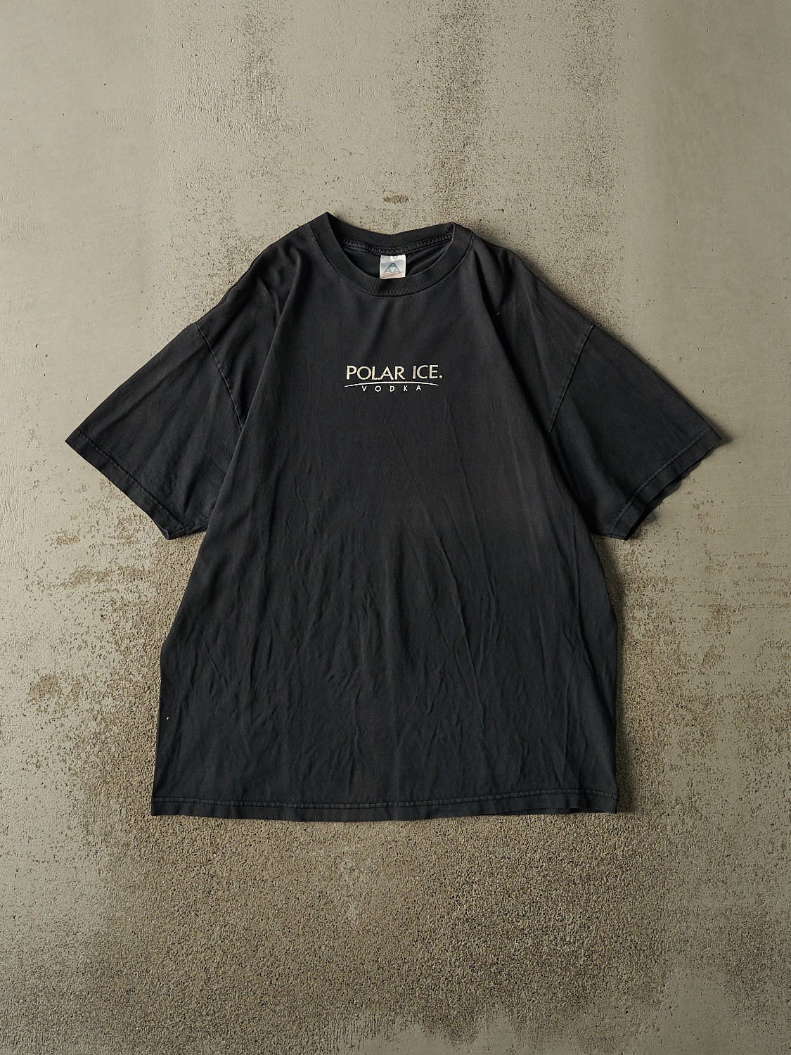 Vintage Y2K Faded Black Polar Ice Vodka Tee (L/XL)