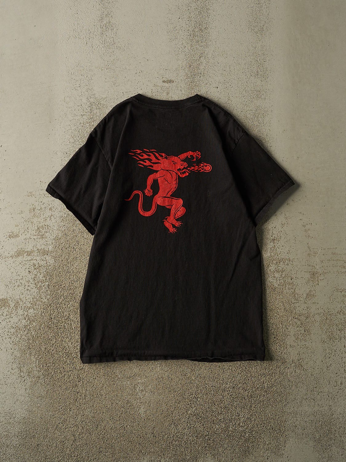 Vintage Y2K Black WTF "Where's the Fireball" Tee (M)