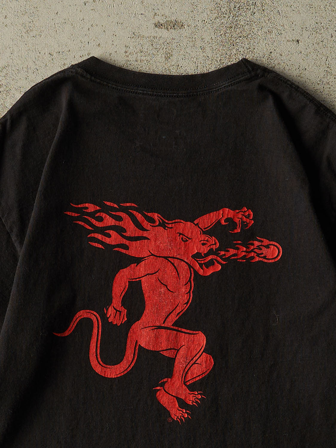 Vintage Y2K Black WTF "Where's the Fireball" Tee (M)
