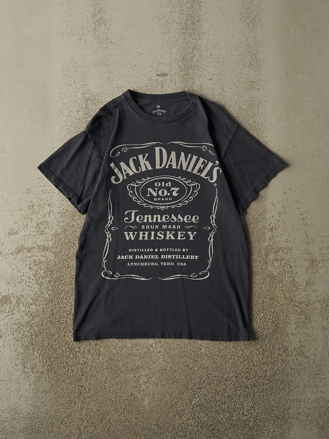 Vintage Y2K Faded Black Jack Daniels Tee (S/M)