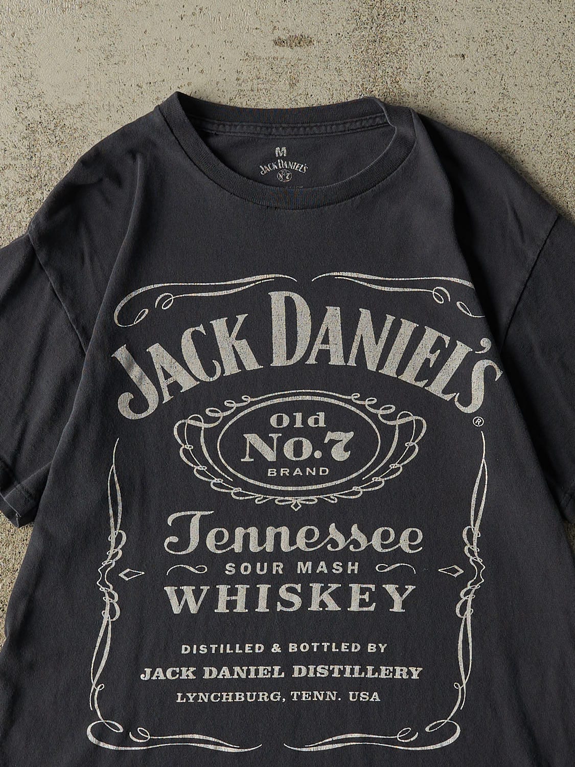 Vintage Y2K Faded Black Jack Daniels Tee (S/M)
