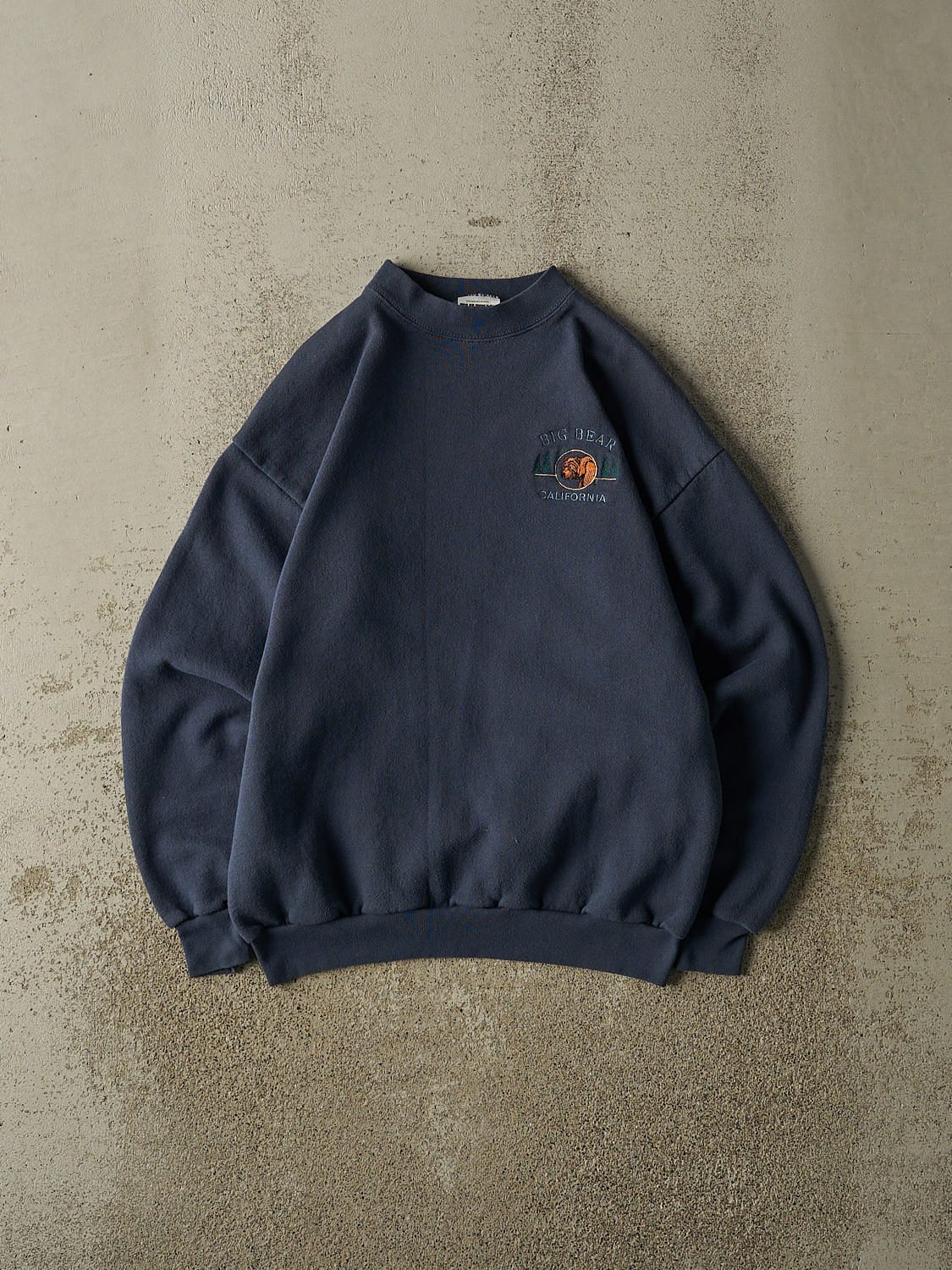 Vintage 90s Slate Blue Big Bear California Embroidered Crewneck (S/M)