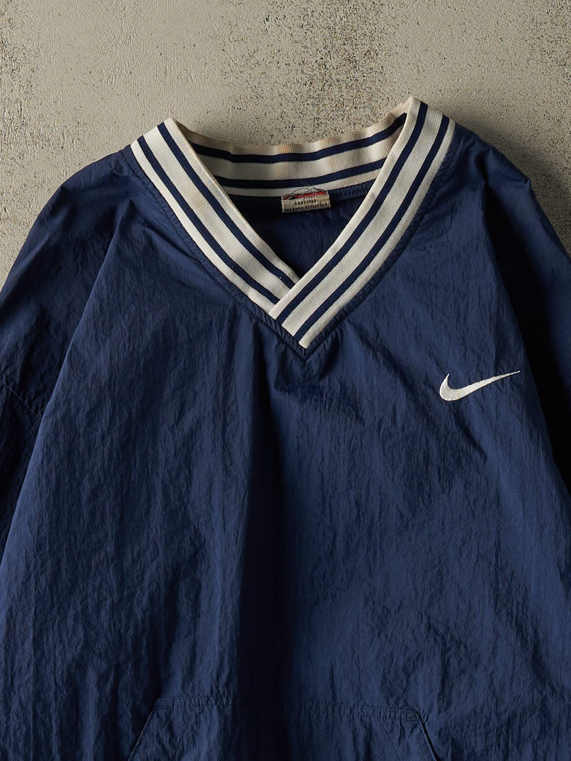 Vintage 90s Navy Blue Nike Pullover Windbreaker Jacket (XL)
