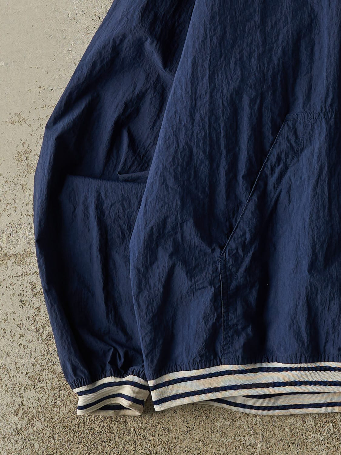 Vintage 90s Navy Blue Nike Pullover Windbreaker Jacket (XL)