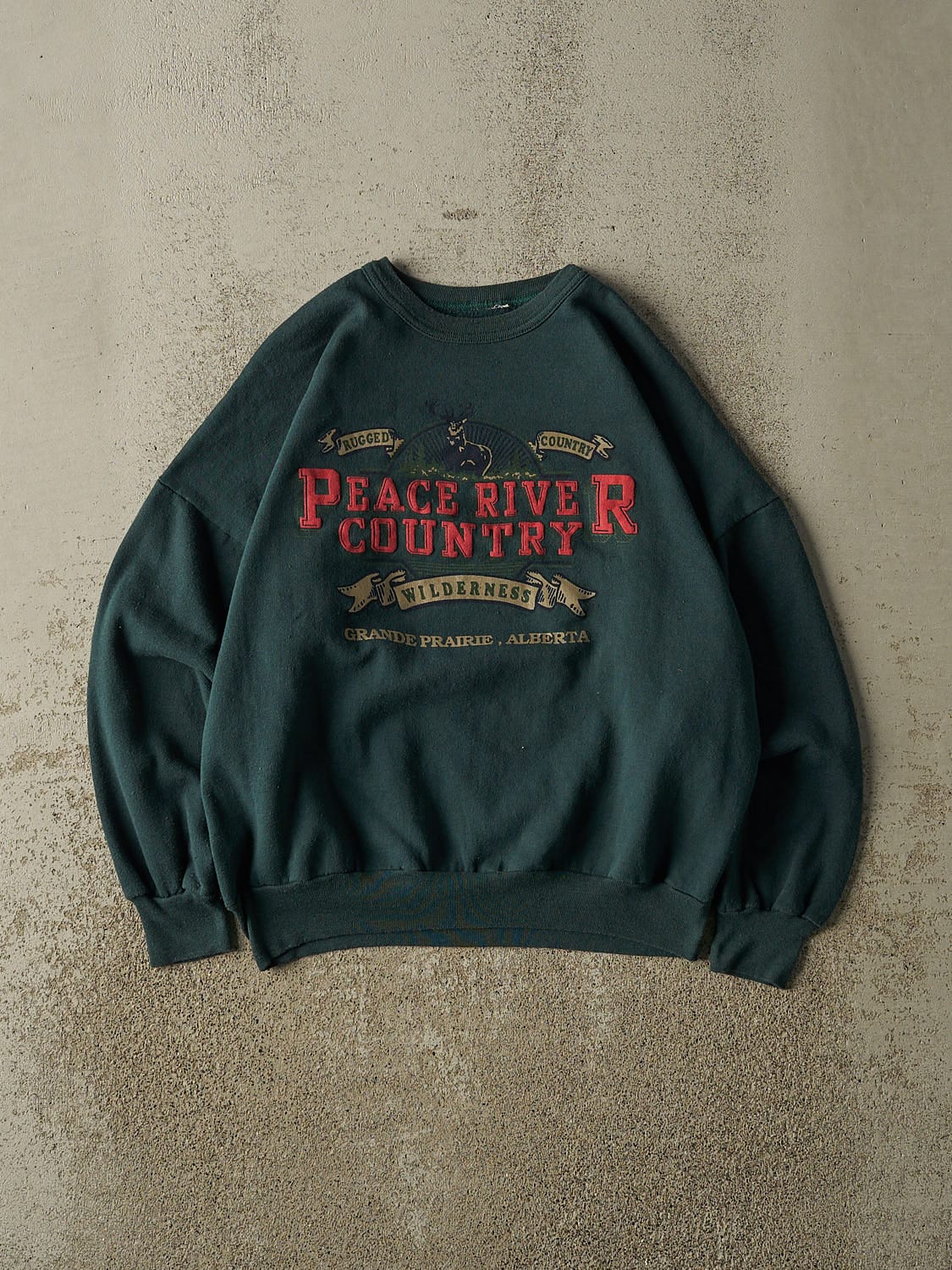 Vintage 80s Green Peace River Country Crewneck (S/M)
