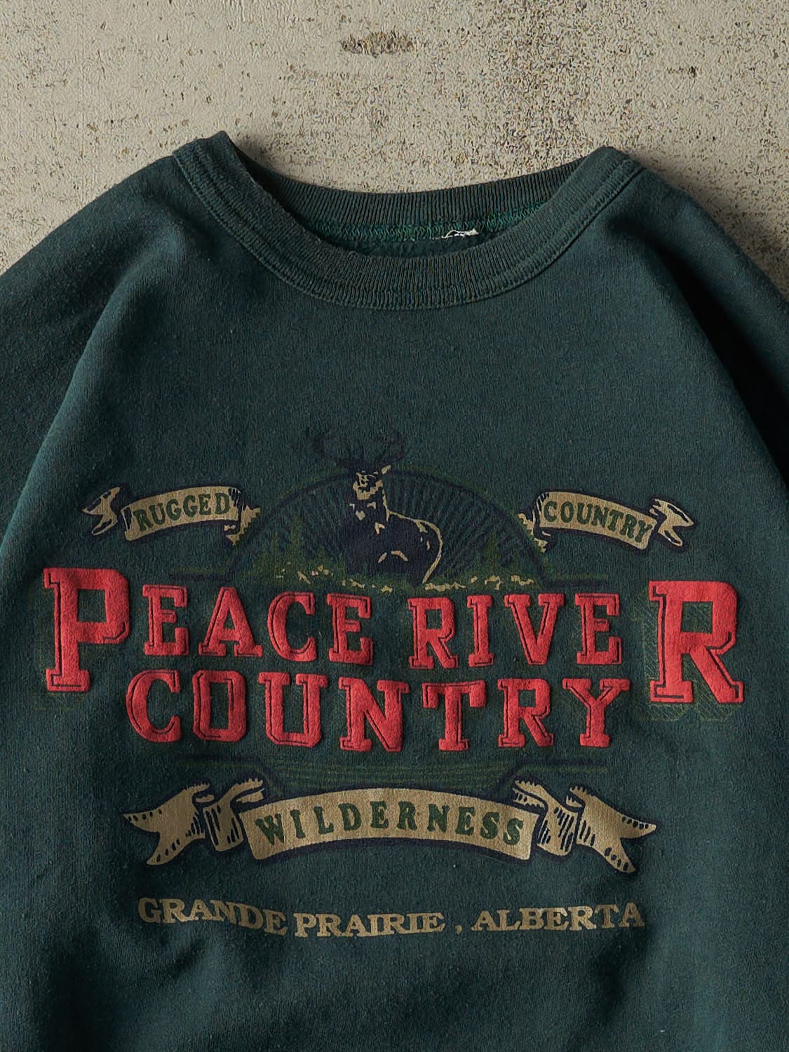 Vintage 80s Green Peace River Country Crewneck (S/M)