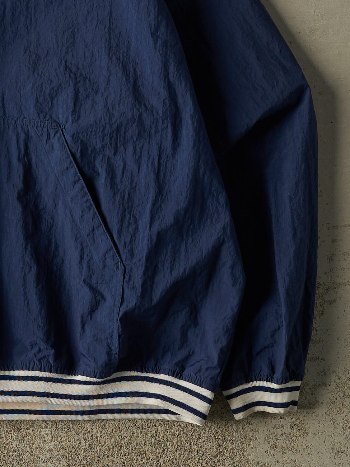 Vintage 90s Navy Blue Nike Pullover Windbreaker Jacket (XL)