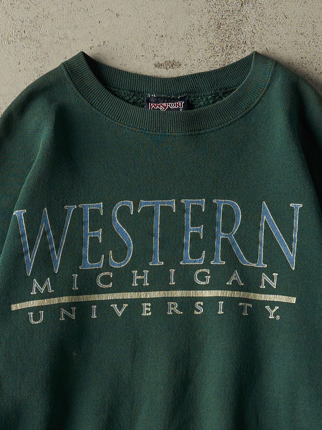 Vintage 90s Green Western Michigan University Crewneck (M/L)