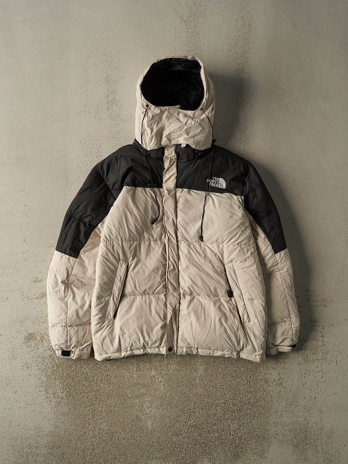 Vintage 90s Beige & Black The North Face Summit Series Puffer Jacket (M/L)