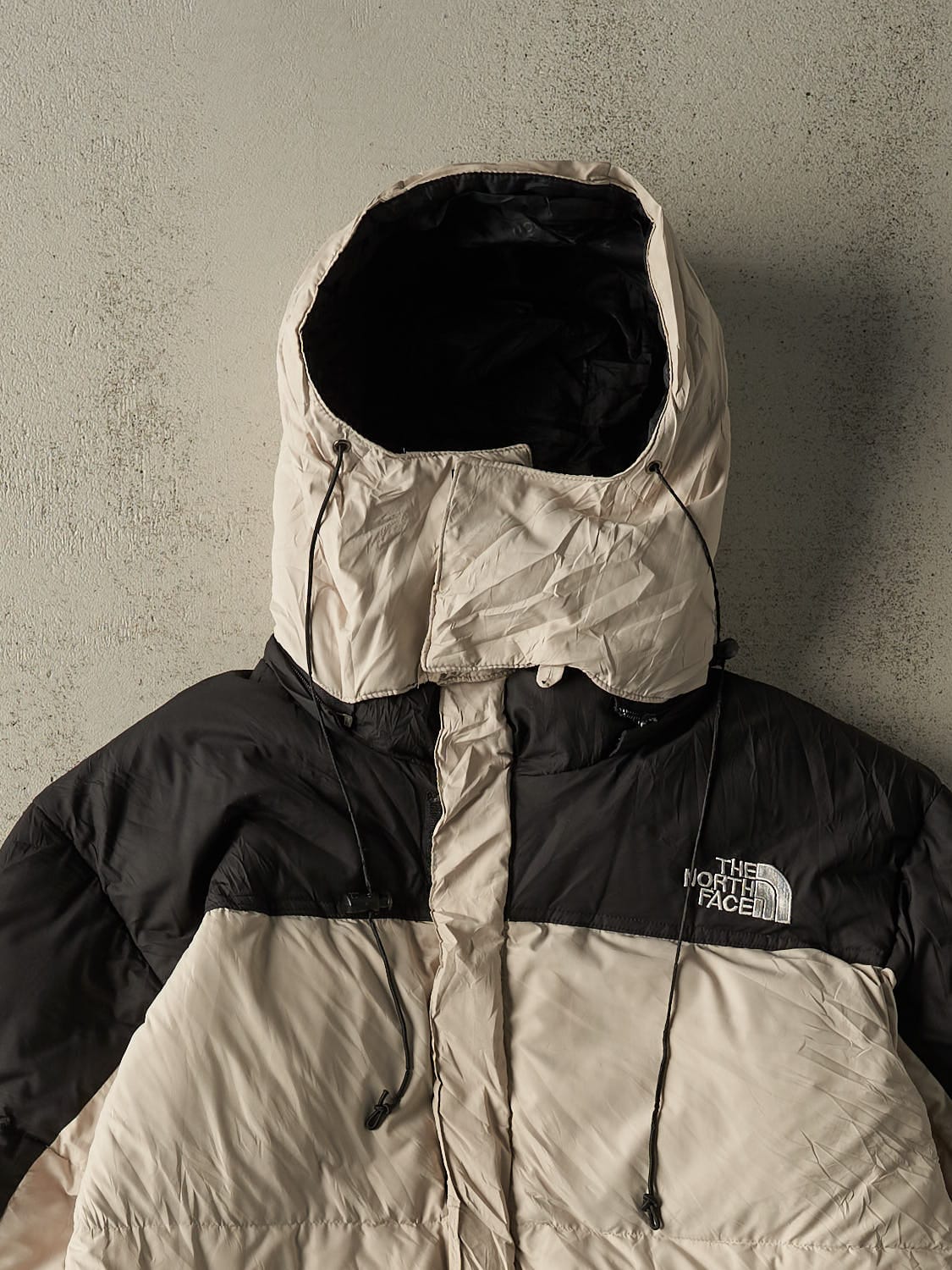 Vintage 90s Beige & Black The North Face Summit Series Puffer Jacket (M/L)