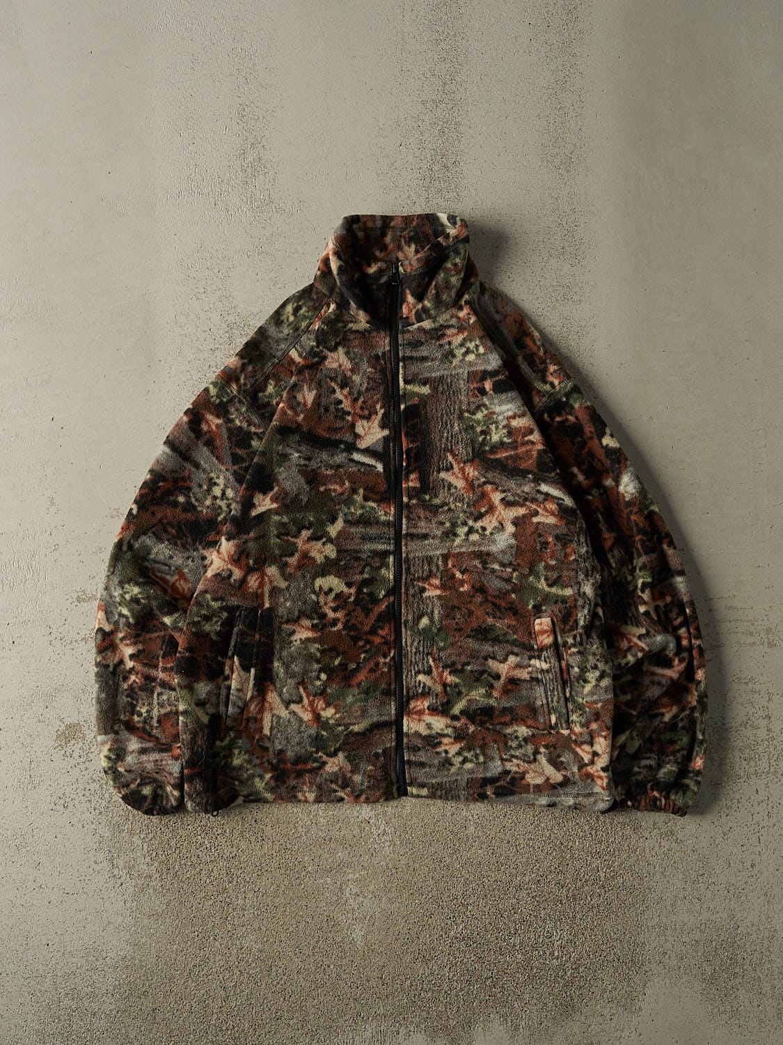 Vintage 90s Camo Zip Up Fleece (L/XL)