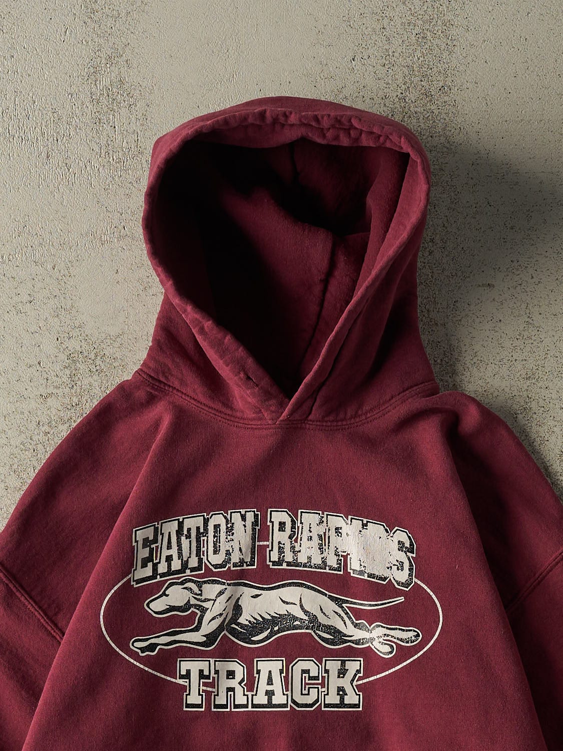 Vintage 90s Burgundy Eaton Rapids Track Hoodie (S/M)
