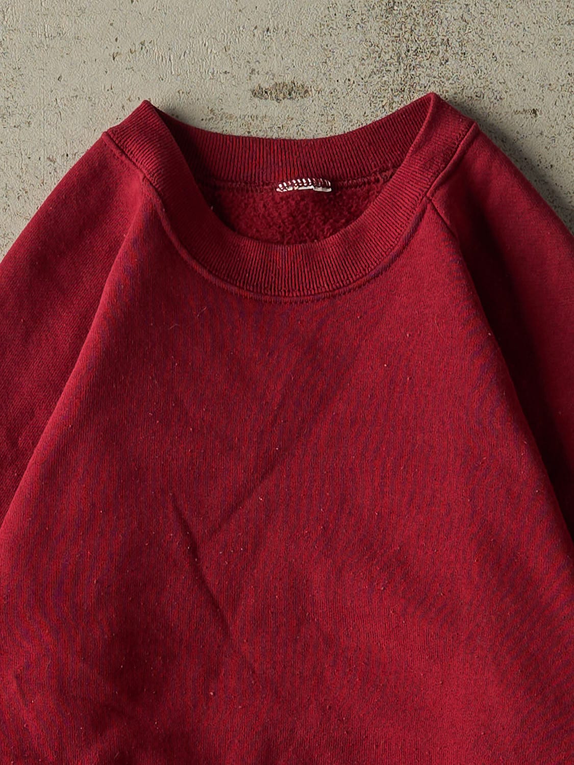Vintage 80s Burgundy Blank Crewneck (S/M)