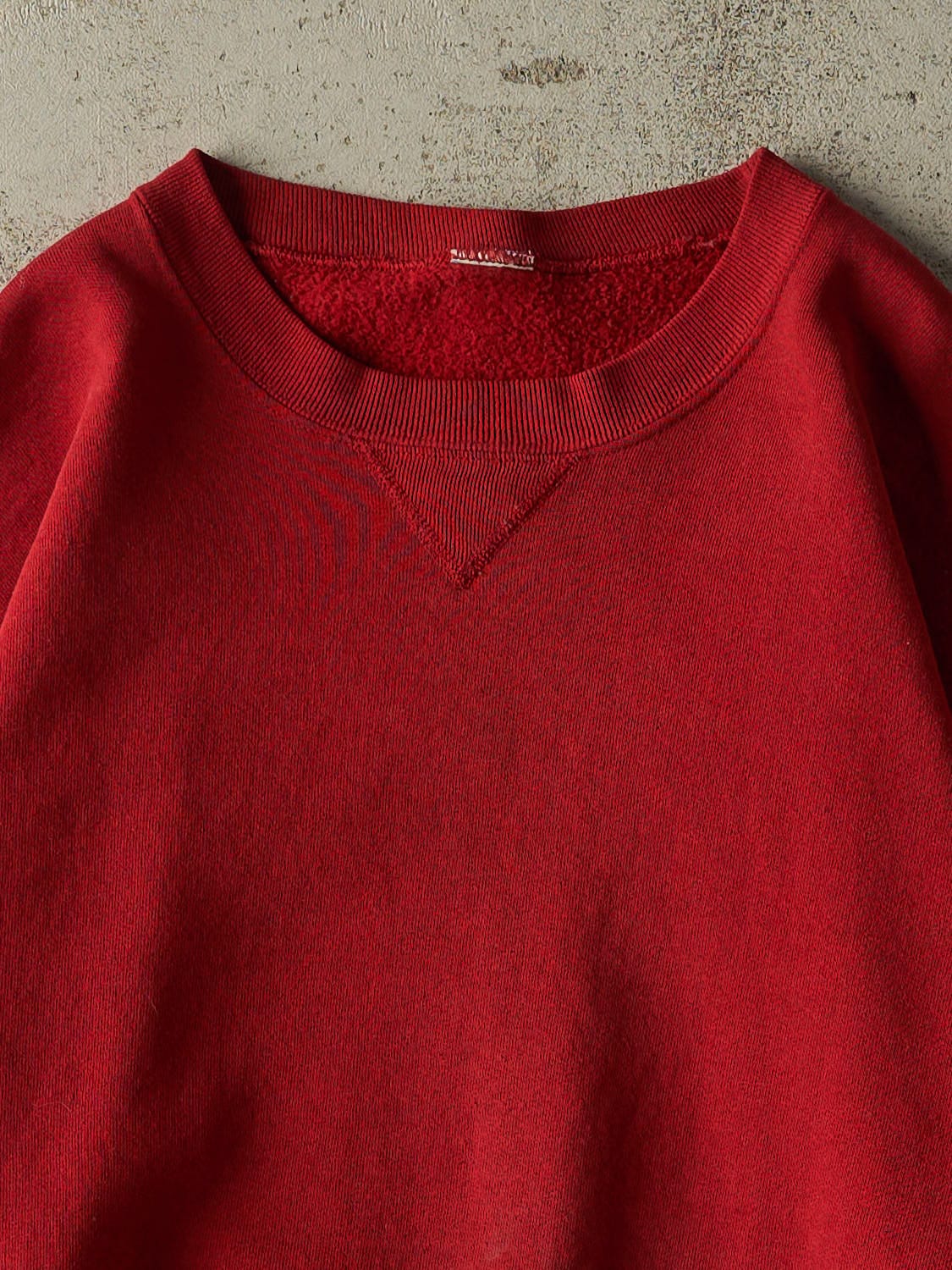 Vintage 90s Burgundy Russell Athletic Blank Crewneck (XL)