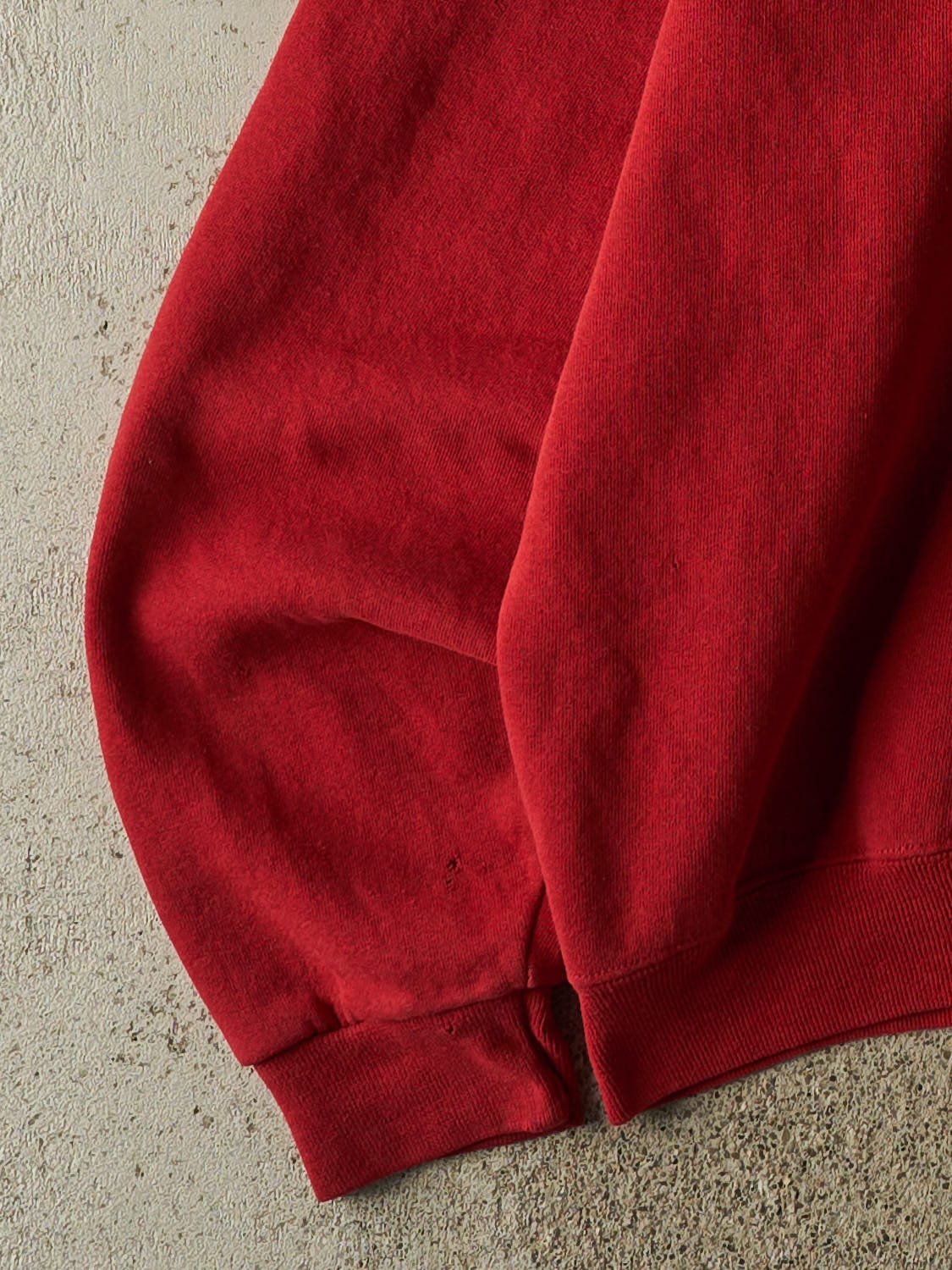 Vintage 90s Burgundy Russell Athletic Blank Crewneck (XL)
