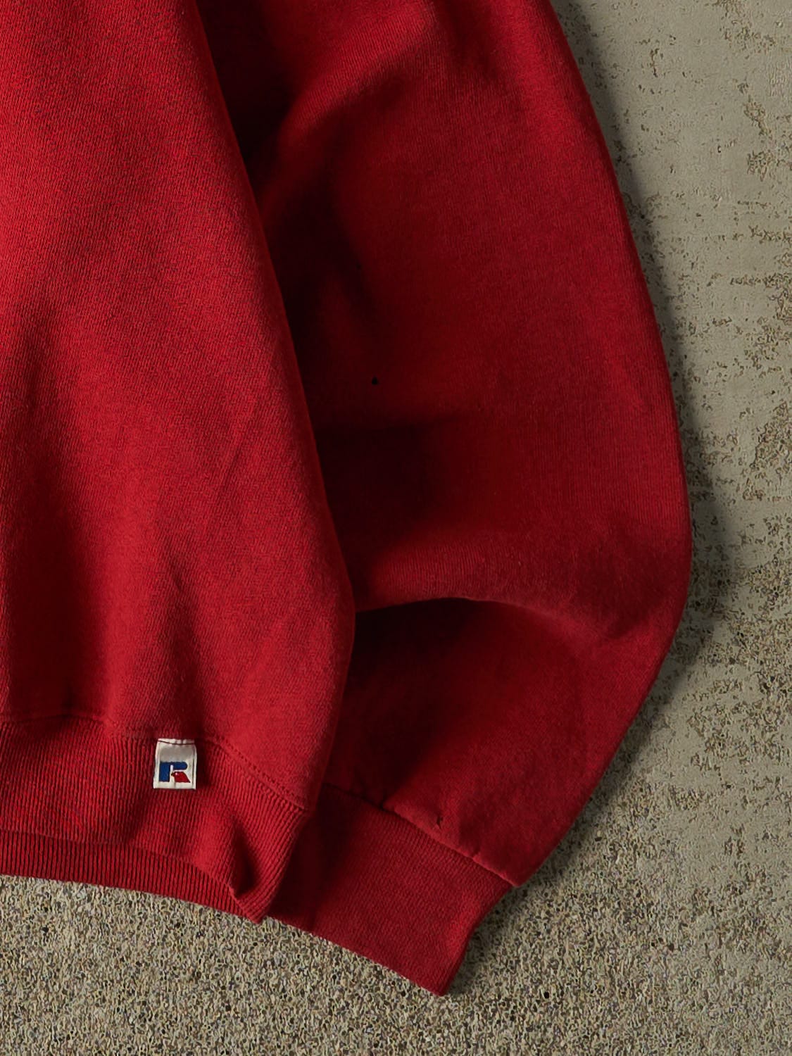 Vintage 90s Burgundy Russell Athletic Blank Crewneck (XL)