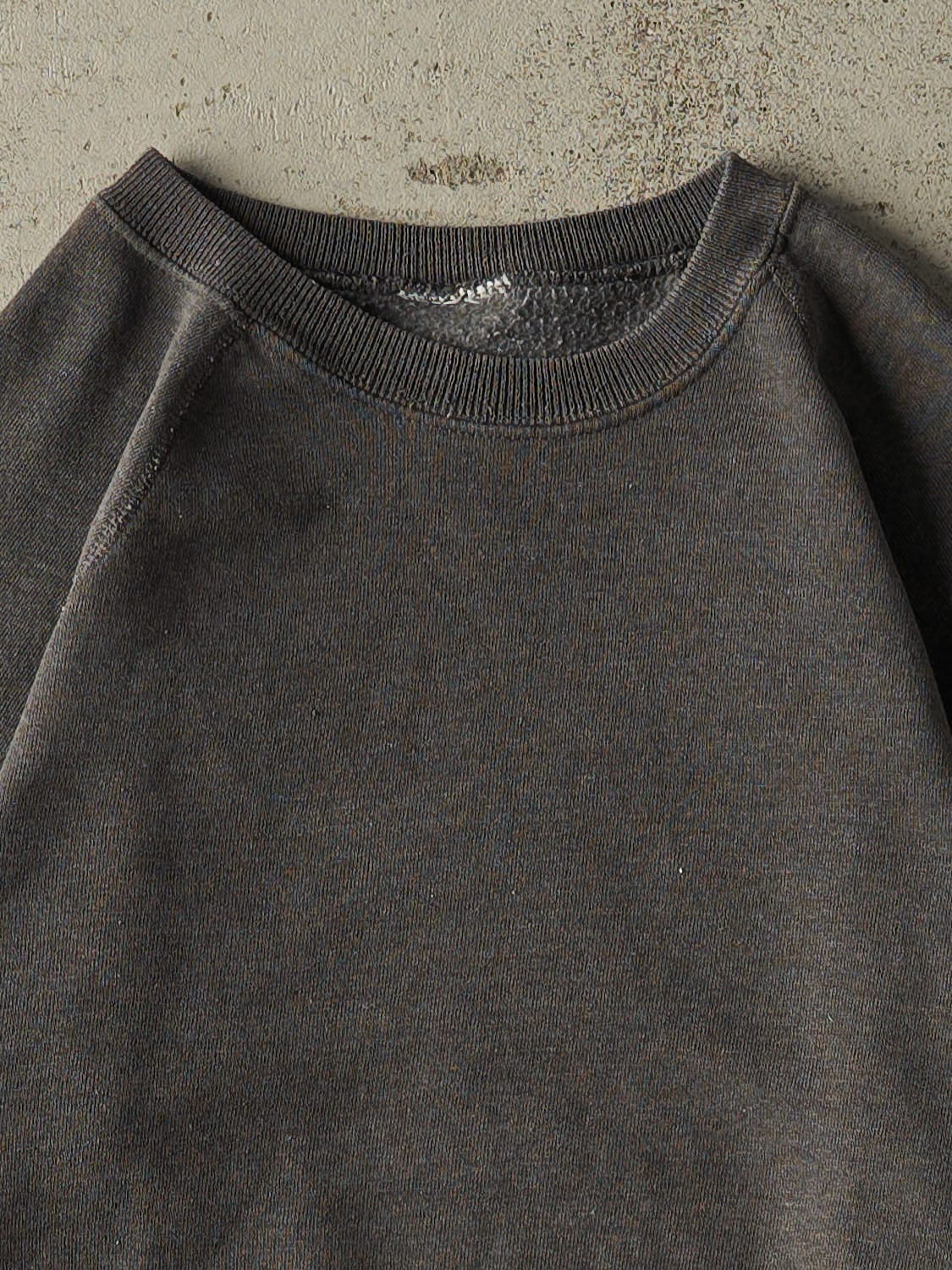 Vintage 80s Charcoal Grey Blank Crewneck (S/M)