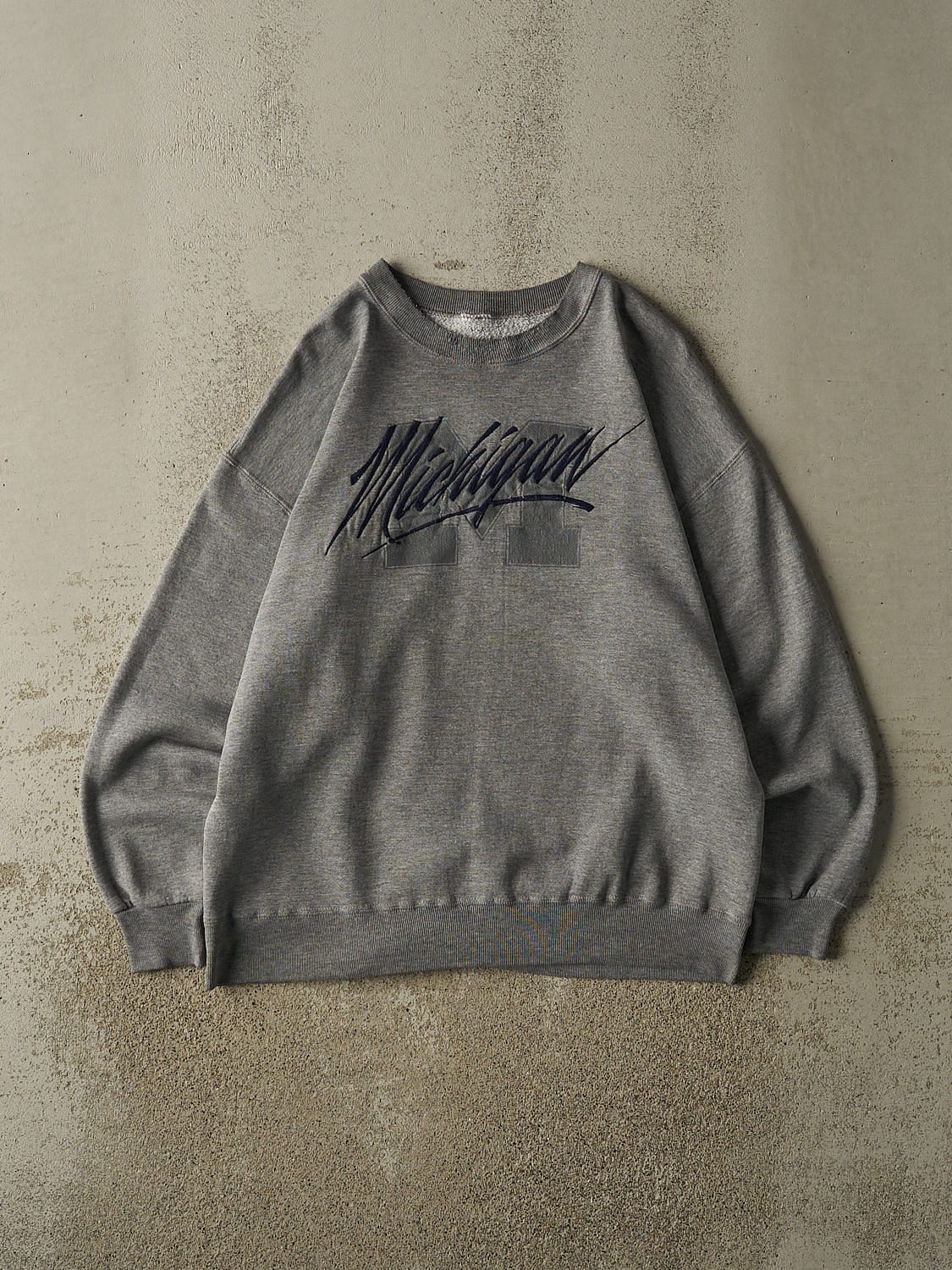 Vintage 90s Grey University of Michigan Crewneck (L)