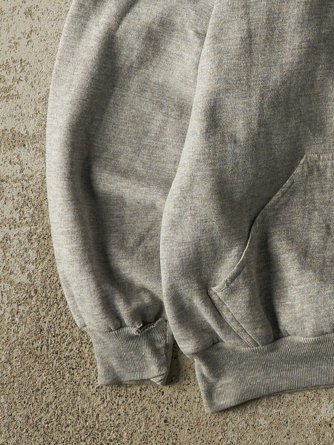 Vintage 90s Heather Grey Thermal Lined Hoodie (M)