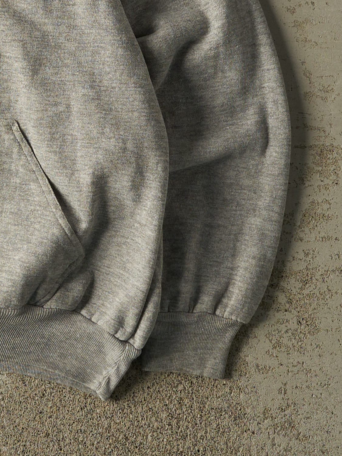 Vintage 90s Heather Grey Thermal Lined Hoodie (M)