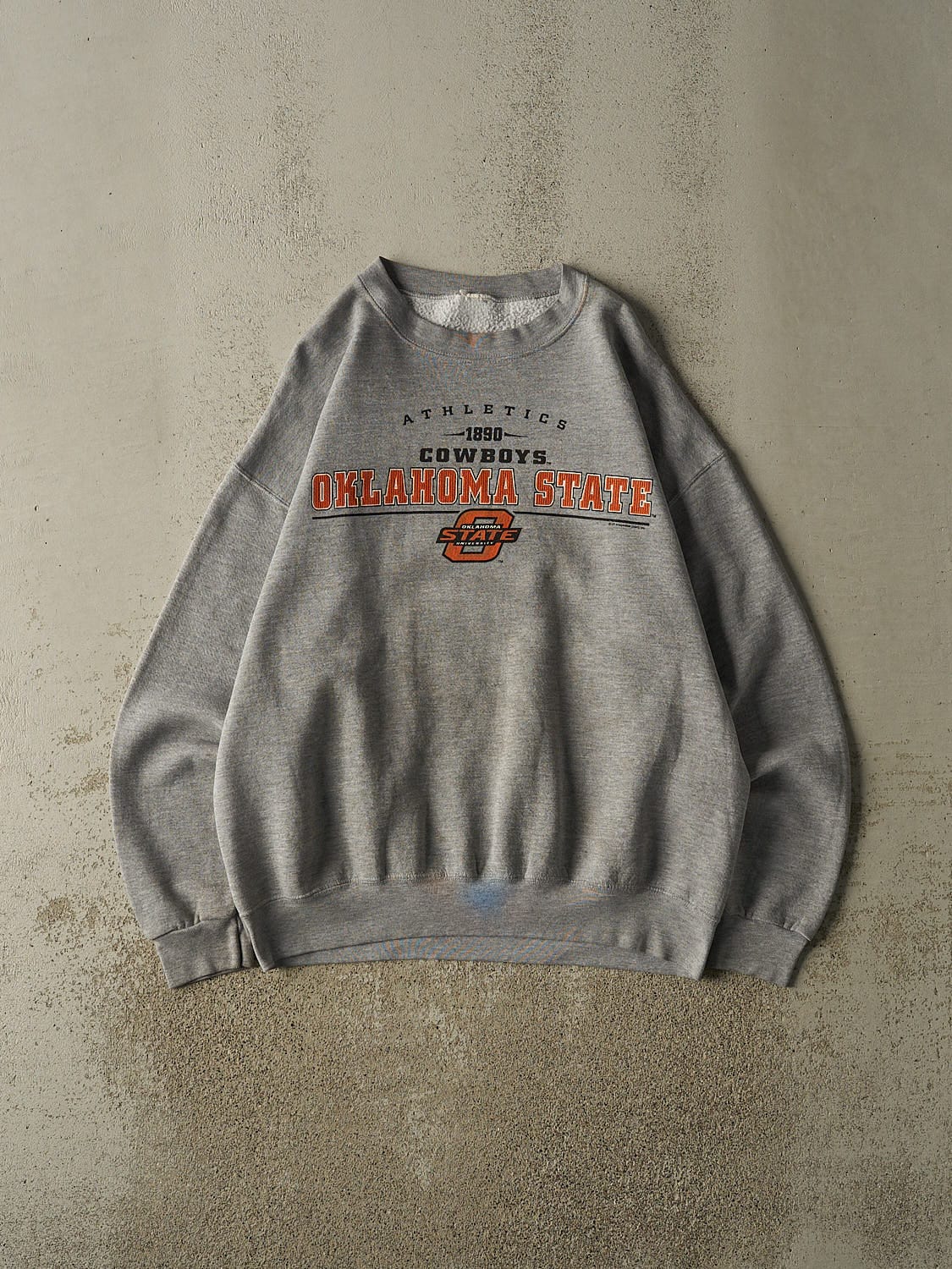 Vintage 90s Grey Oklahoma State University Crewneck (XXL)