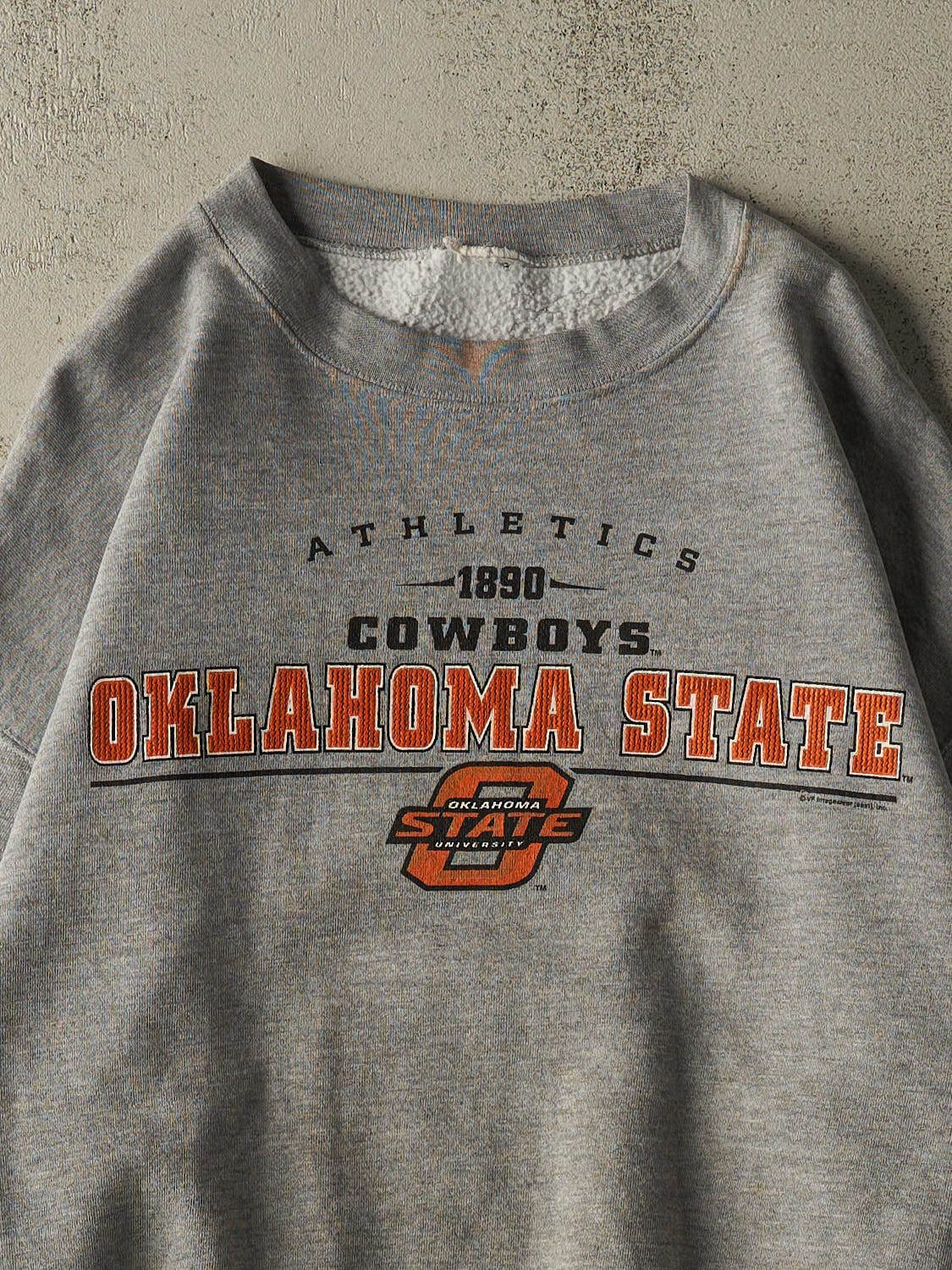 Vintage 90s Grey Oklahoma State University Crewneck (XXL)
