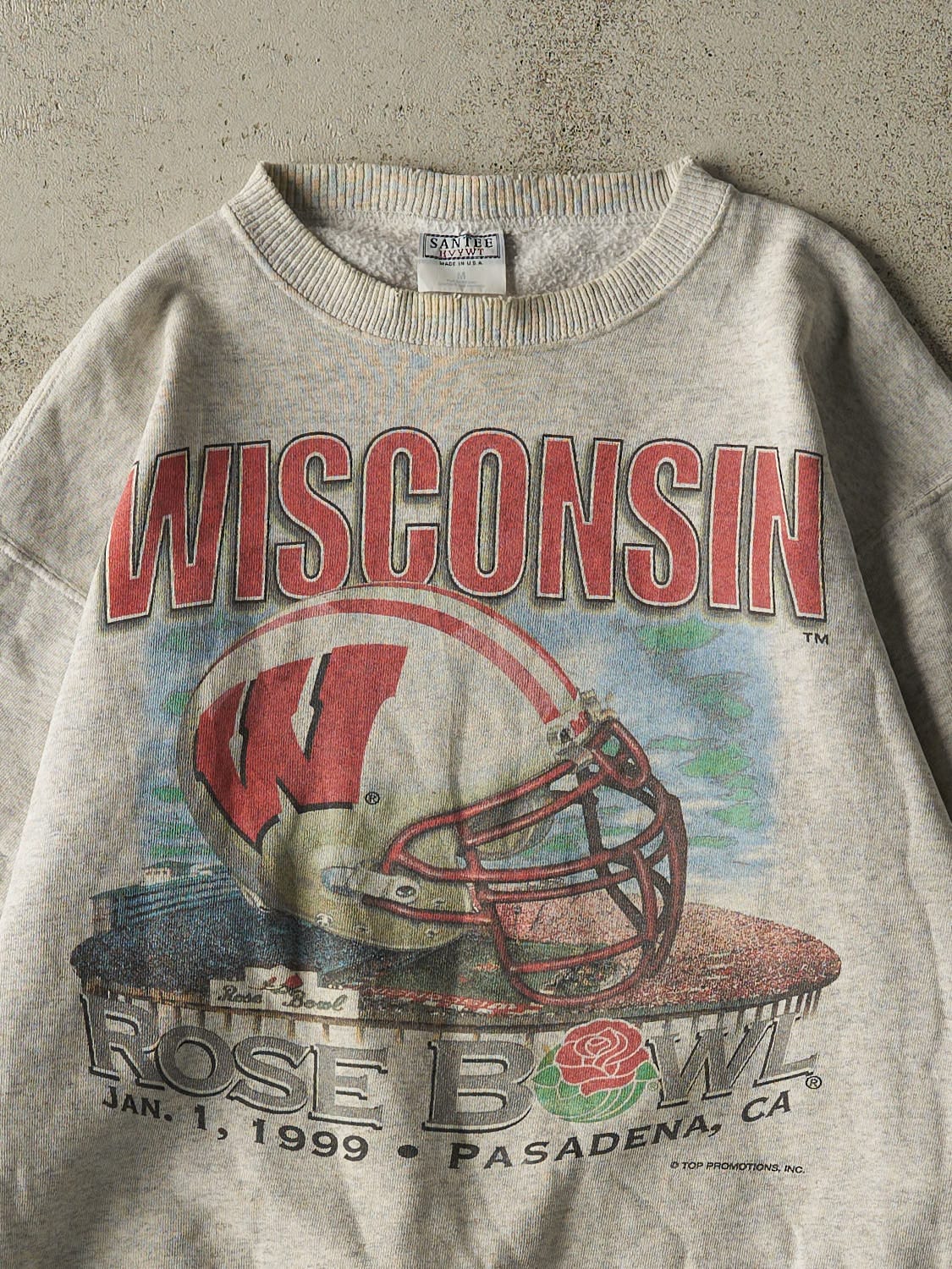 Vintage 99' Grey University of Wisconsin Rose Bowl Crewneck (S/M)