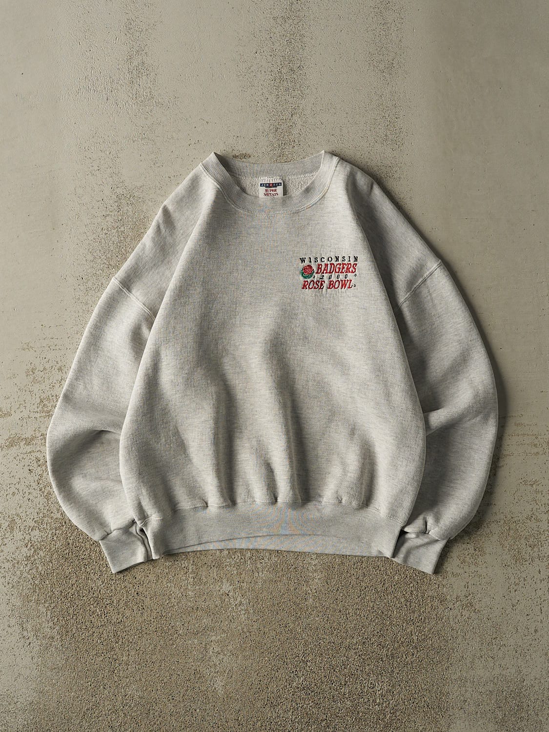Vintage 00' Heather Grey Wisconsin Badgers Rose Bowl Crewneck (L/XL)
